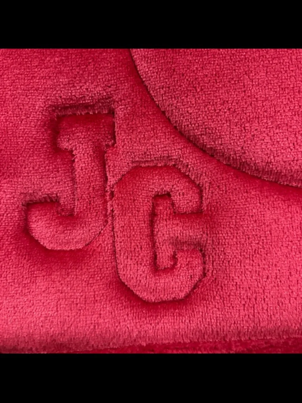 Juicy Couture Red Embossed Cherry Plush Bath Mat